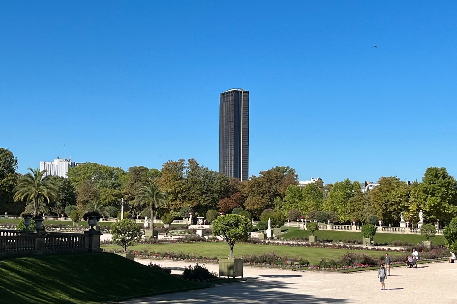 Tour Montparnasse depuis le jardin du Luxembourg © Whatizis