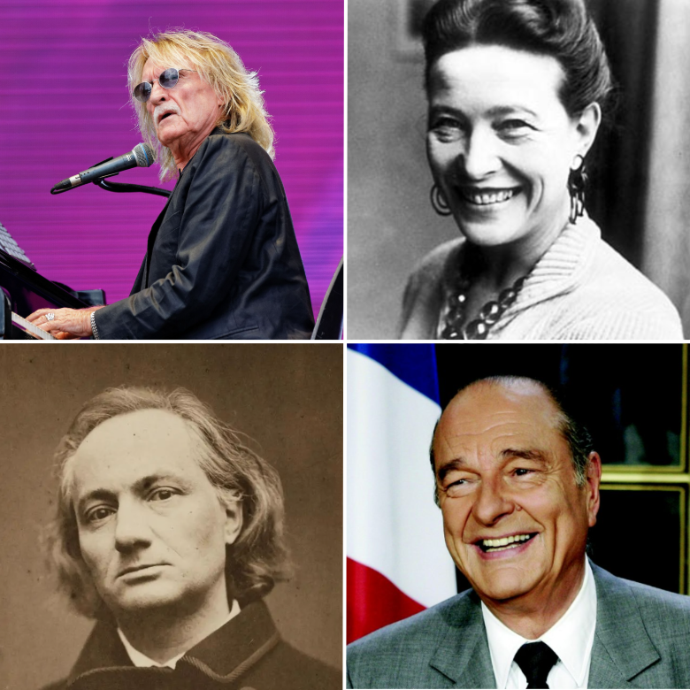 Christophe, Beauvoir, Beaudelaire, Chirac
