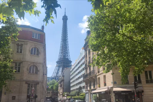 Vue de la Tour Eiffel vue depuis l'Avenue Rapp © Whatizis