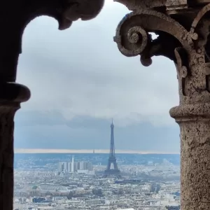 La Tour Eiffel vue depuis le dôme du Sacré-Coeur de Montmartre