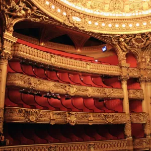 Vue des balcons de la salle de l'Opéra Garnier